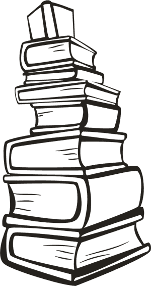 Stack Of Books - Stack Of Books Outline, HD Png Download PNG image with transparent background