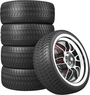 Stacked Car Tires Clipart PNG Image