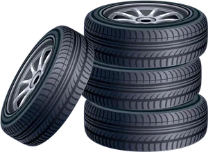 Stacked Car Tires Clipart PNG Image