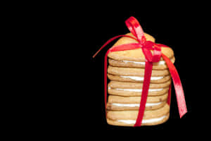 Stack of Heart-Shaped Cookies PNG with transparent background