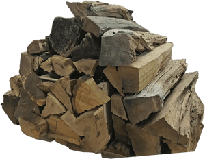 Stacked Firewood Pile PNG image with transparent background
