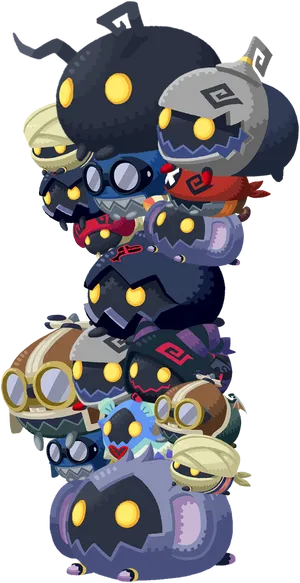 Stacked Heartless Tsum Tsums PNG Image