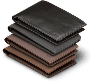 Stacked Leather Wallets Variety PNG image with transparent background