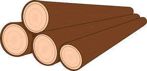Stacked Logs Illustration PNG image with transparent background