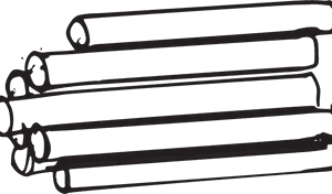 Stacked Logs Vector Illustration PNG with transparent background