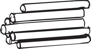 Stacked Logs Vector Illustration PNG with transparent background