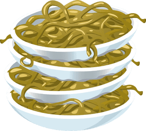 Fried Noodles Svg Clip Arts - Gambar Sisa Makanan Animasi, HD Png Download PNG