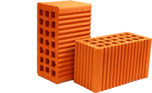 Stacked Orange Bricks PNG Image