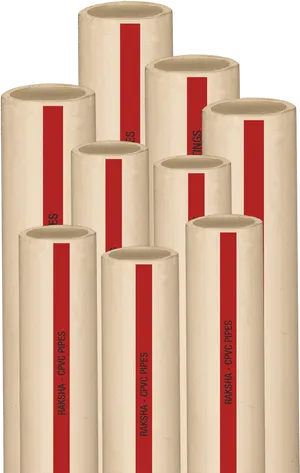 Stacked P V C Pipes Advertisement PNG Image