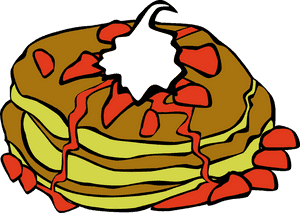 Fast Food, Breakfast, Pancakes With Whipped Cream - Pancake With Ice Cream Clipart, HD Png Download PNG image with transparent background