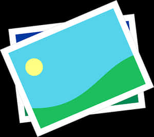 Stacked Photos Clipart PNG image with transparent background