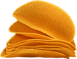 Stacked Potato Chips Transparent Background PNG with transparent background
