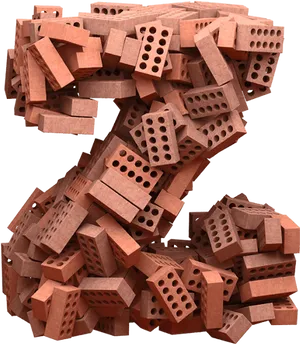 Stacked Red Bricks Construction PNG Image