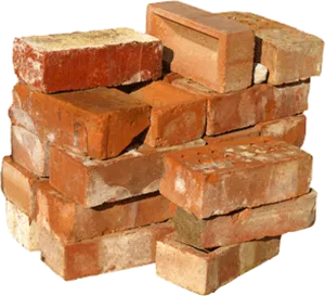 Stacked Red Bricks Construction Materials.png PNG Image