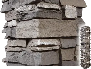 Stacked Stone Wall Texture PNG Image