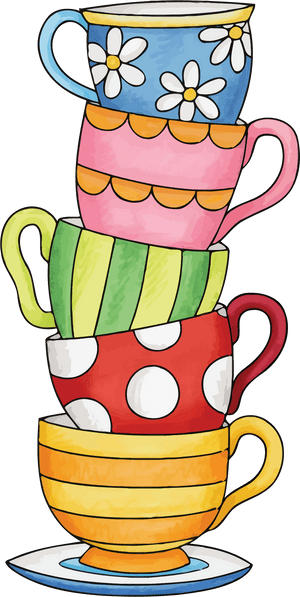 Microsoft Clip Art Free Download - Stacked Tea Cups Clipart, HD Png Download PNG image with transparent background