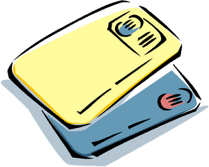 Stacked Yellow Blue Post It Notes PNG image with transparent background