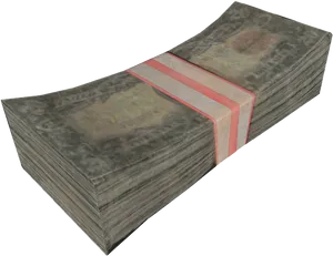 Stackof Cash3 D Rendering PNG Image