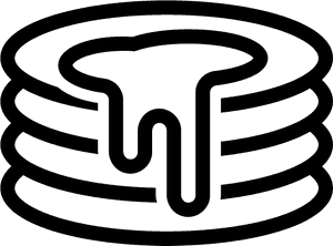 Pancake Icon Free Download - Pancakes Black And White Icon, HD Png Download PNG with transparent background