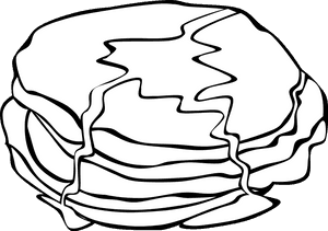 Collection Of Black - Pancake Clip Art Black And White, HD Png Download PNG image with transparent background