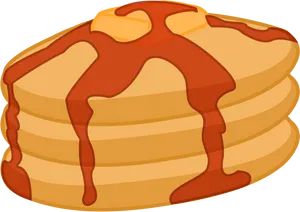 Stackof Pancakeswith Syrup PNG Image