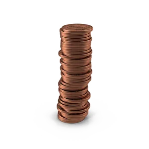 Stackof Pennieson Transparent Background PNG Image