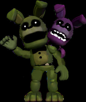 Stage 01 Spring Bonnie And Rxq Fnaf - Fnaf Version Of Springbonnie, HD Png Download PNG image with transparent background