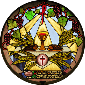 Stained, Glass, Window, Eucharist, Church, Religion - Eucharist Stained Glass Window, HD Png Download PNG image with transparent background