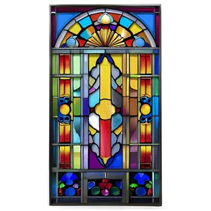 Stained Glass Door Design Png Egm63 PNG Image