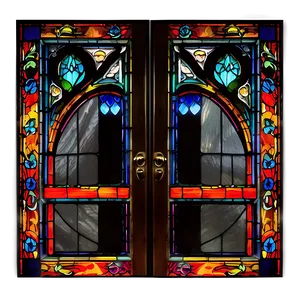 Stained Glass Door Png Huq PNG Image