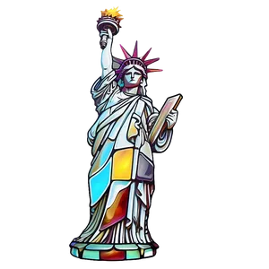 Stained Glass Effect Statue Of Liberty Png 66 PNG Image