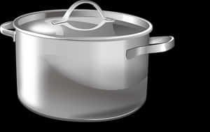 Stainless Steel Cooking Pot PNG image with transparent background