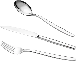 Stainless Steel Cutlery Set PNG Image