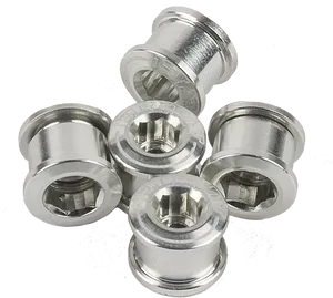 Stainless Steel Hex Bolt Heads PNG Image