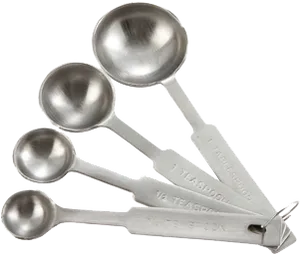 Stainless Steel Measuring Spoons PNG Image