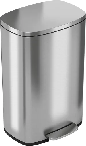 Stainless Steel Pedal Bin PNG Image