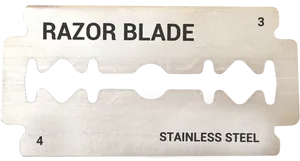 Stainless Steel Razor Blade PNG Image