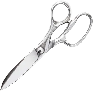 Stainless Steel Scissors Isolated PNG Image