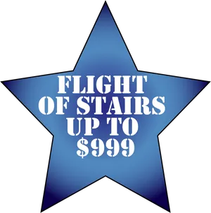 Stair Pricing Star Promotion PNG Image