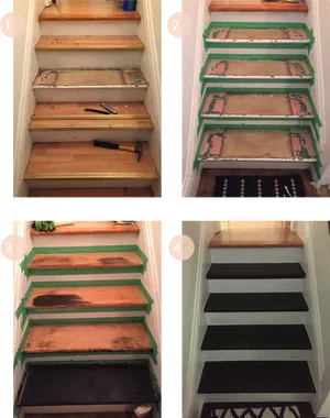 Staircase_ Renovation_ Progress PNG Image