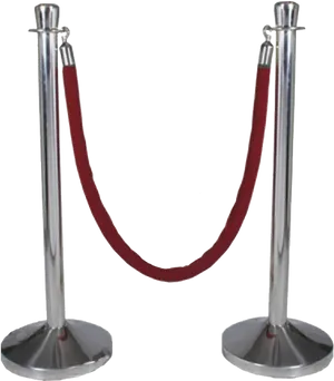 Stanchionwith Red Velvet Rope PNG Image