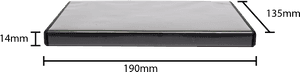 Standard D V D Case Dimensions PNG image with transparent background