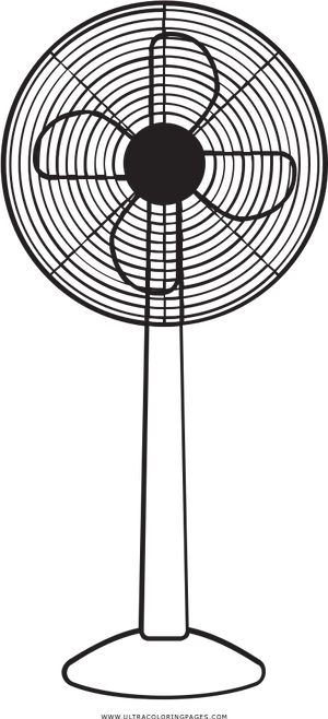 Standing Fan Silhouette PNG Image