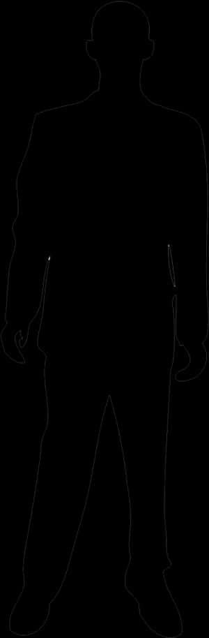 Silhouette Person Royalty-free - Man Standing Silhouette Png, Transparent Png PNG with transparent background