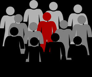 Standing Out From Crowd Concept PNG image with transparent background