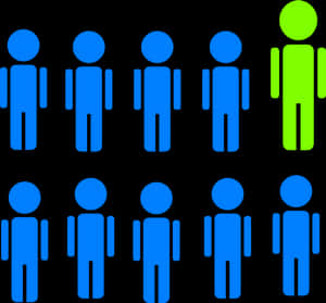 Standing Out From The Crowd PNG image with transparent background