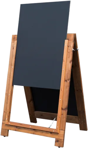 Standing Wooden A Frame Chalkboard PNG Image