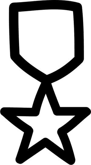 Star Badge Hand Drawn Outline - Pakistan Flag Moon And Star, HD Png Download PNG image with transparent background