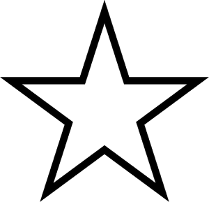 Star Outline Graphic PNG with transparent background