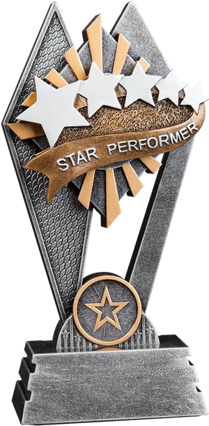 Star Performer Award Trophy PNG Image